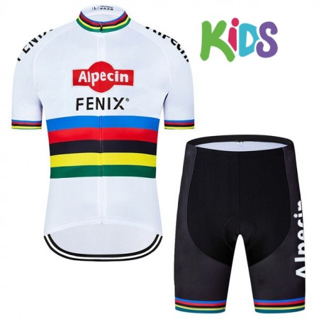 Completo Maglia Ciclismo + Pantaloncino 2020 Alpecin-Fenix Bambinio N003